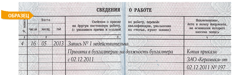 Как сделать запись о переименовании должности в трудовой книжке