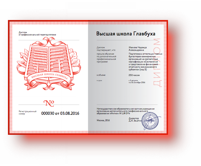 Диплом установленного образца