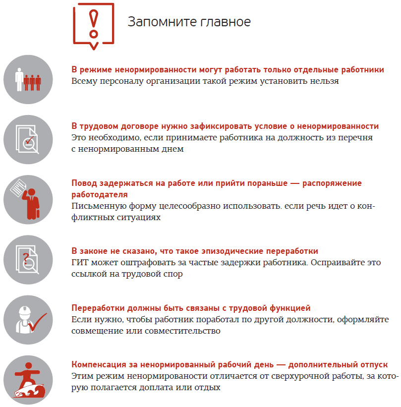 Ненормированный рабочий день — правила и ограничения | Denuo