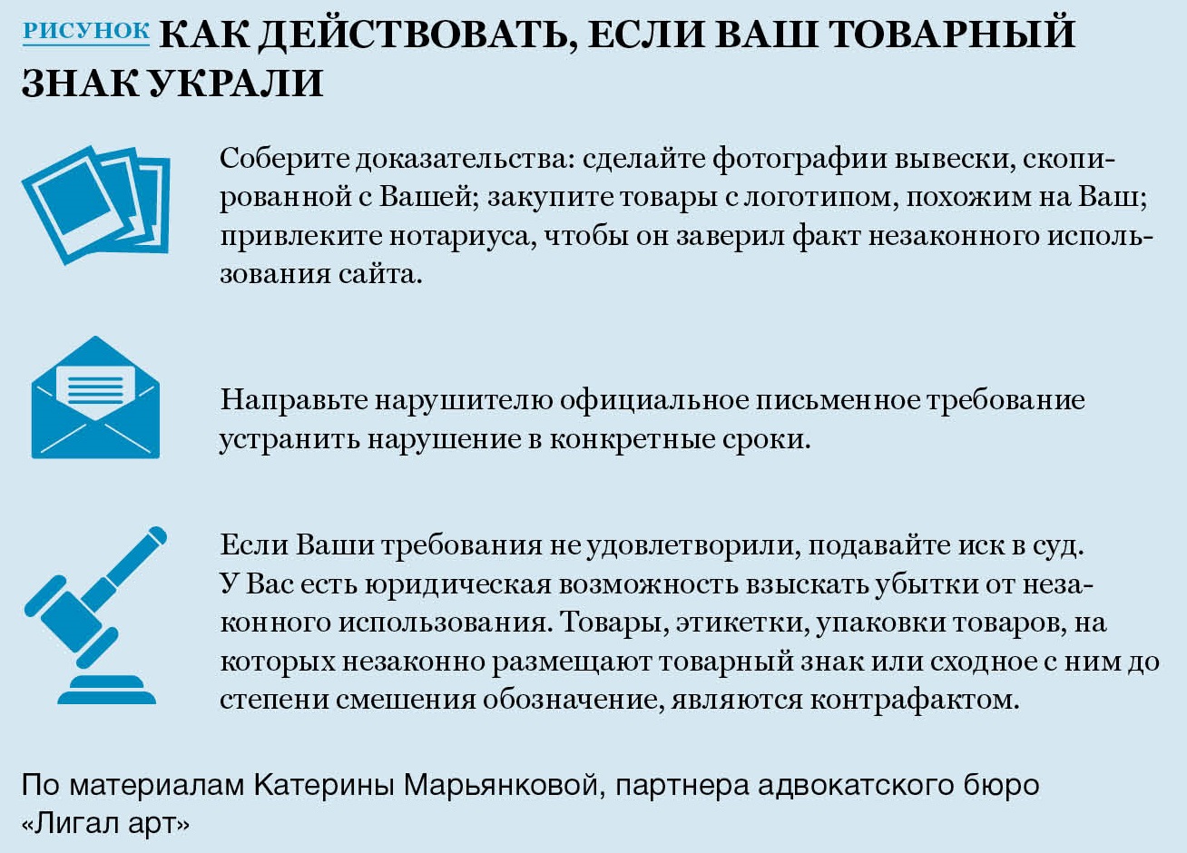 Как действовать, если Ваш товарный знак украли: инструкция – Генеральный  Директор № 7, Июль 2017