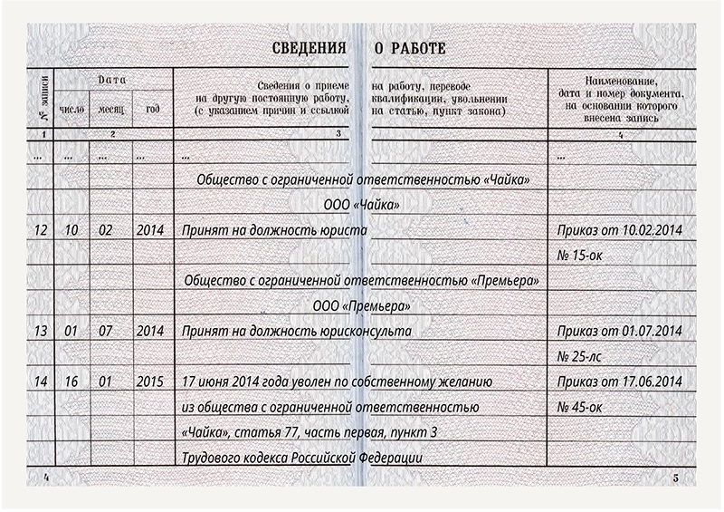 Электронная трудовая книжка при увольнении