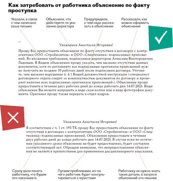 Образец письма о розыске сотрудника