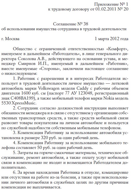 Договор о возмещении затрат на обучение работника образец