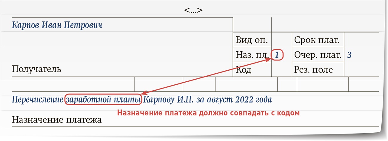 При выгрузке файла с зарплатой не тянется код дохода в сбербанке