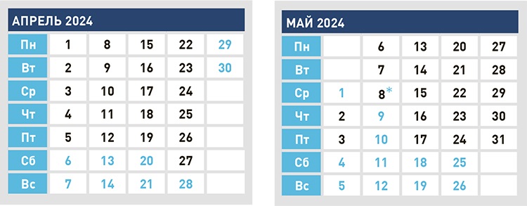 Праздничные дни в мае 2024 сокращенный день