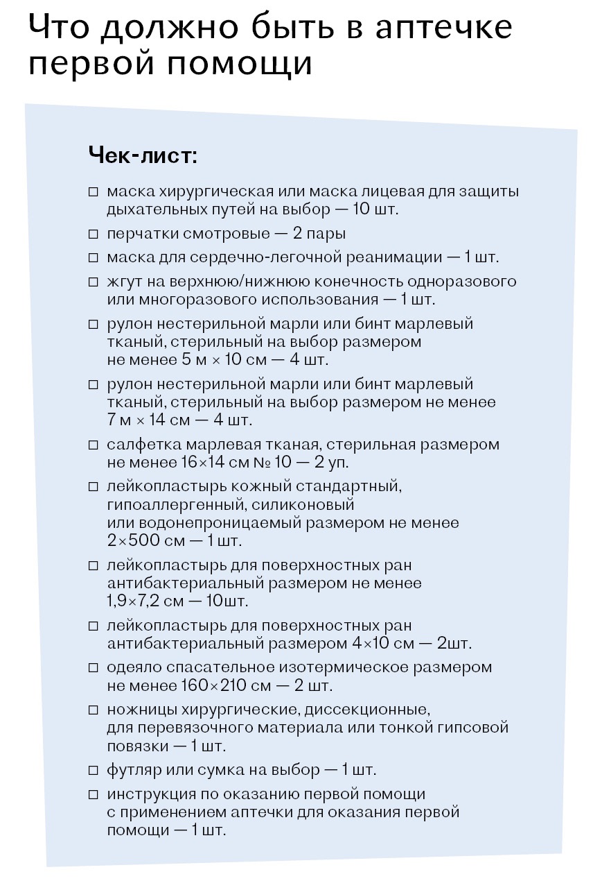 Новый состав аптечек первой помощи. Что поменять и где хранить – Кадровое  дело № 6, Июнь 2021