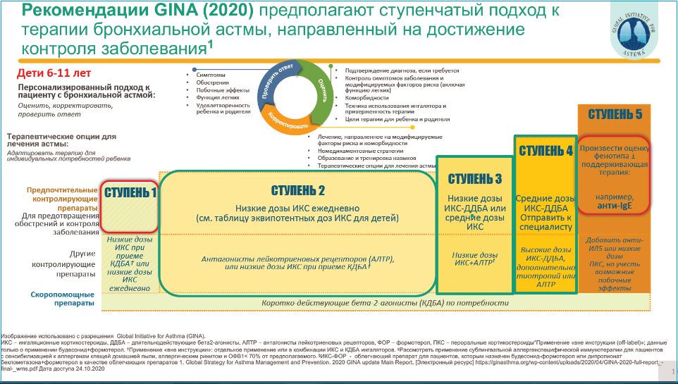 Джина 2021. Ступени терапии бронхиальной астмы у детей до 5 лет. Gina 2020 бронхиальная астма клинические рекомендации. Ступени терапии бронхиальной астмы 2019. Бронхиальная астма классификация Gina 2020.