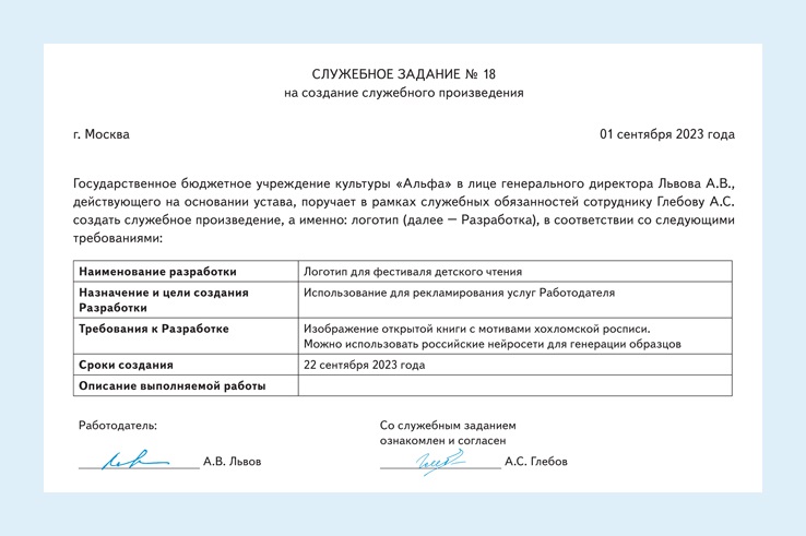 Как учреждению культуры оформить авторские права на продукт нейросети ...