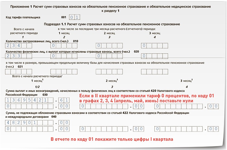 Рсв 1 за 1 квартал образец