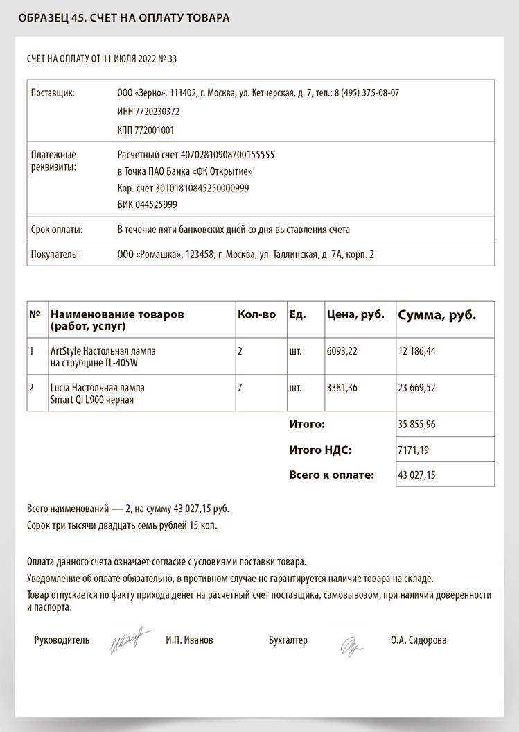 Счет На Оплату - Идеальные Образцы Первички, Которая Соответствует.