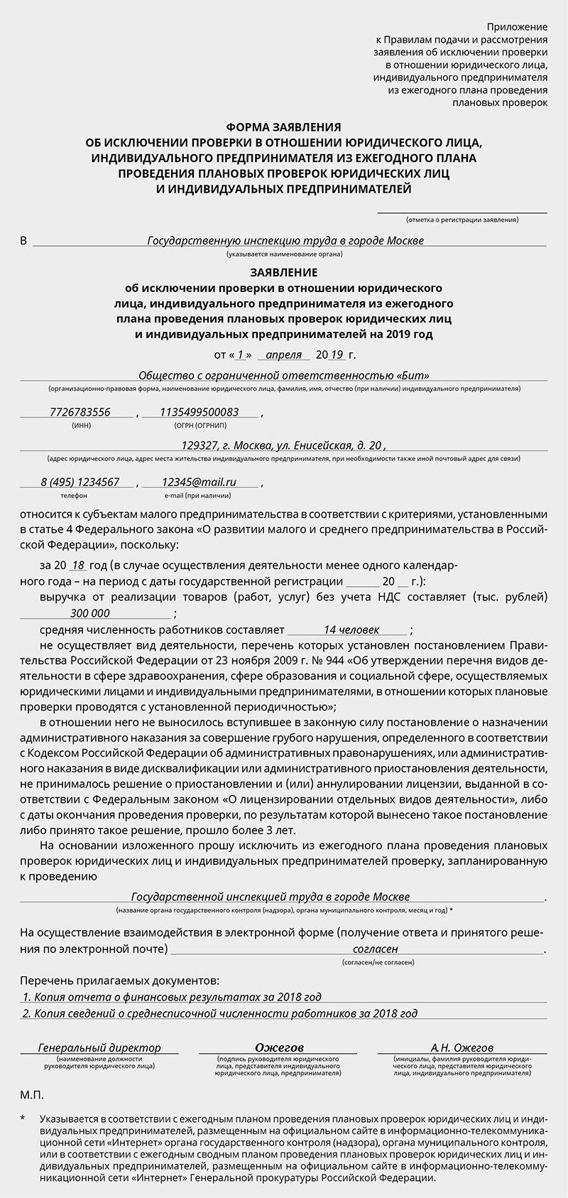 Отчеты и ходатайства в ГИТ – Кадровое дело № 4, Апрель 2019