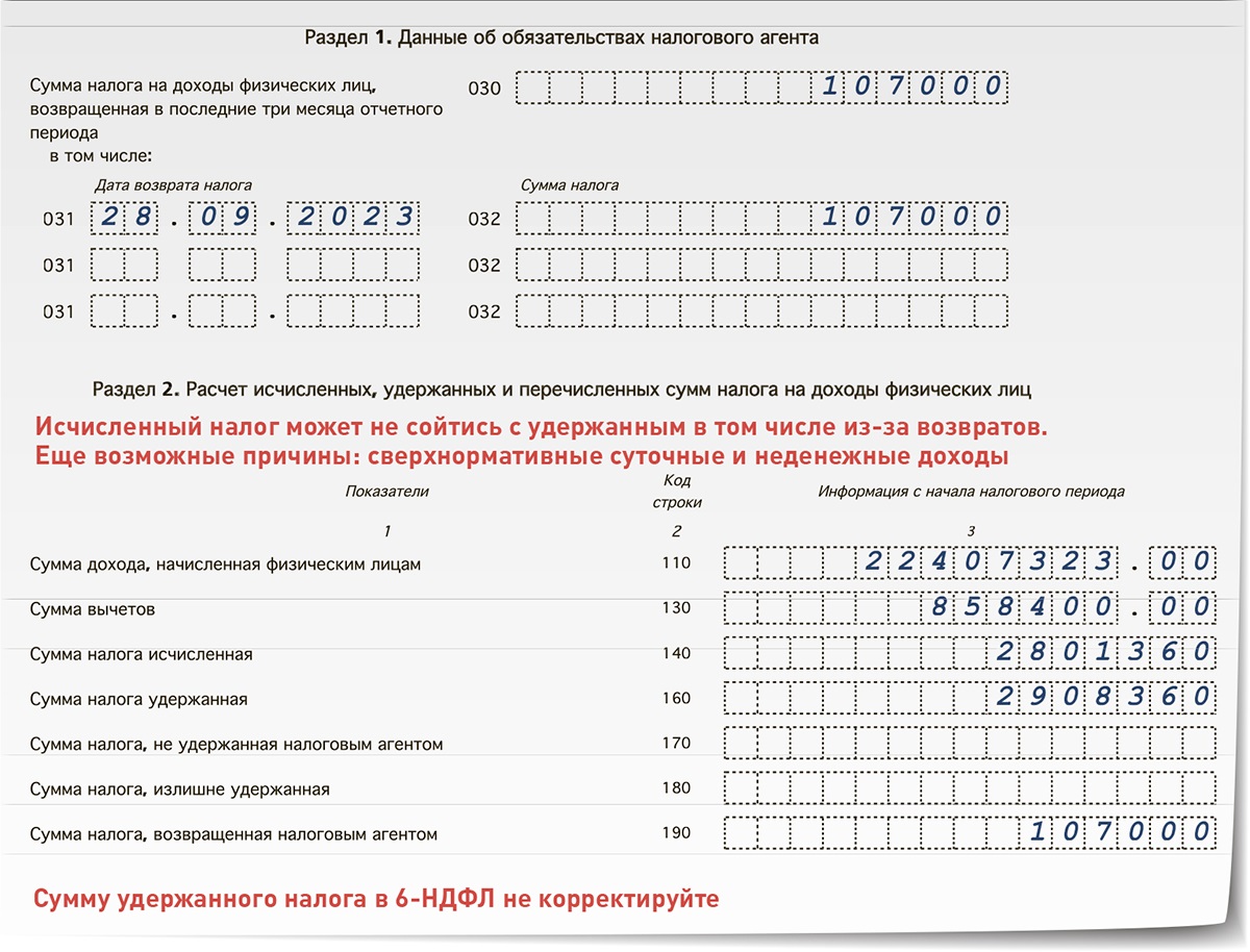 Как заполнить 6-НДФЛ за 9 месяцев и что поменяется с будущего года –  Зарплата № 10, Октябрь 2023