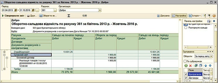 Как закупочный акт провести в 1с