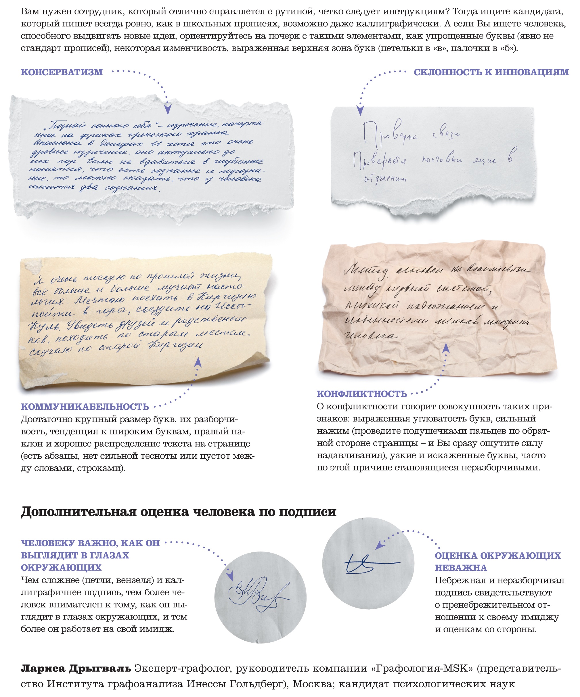 Психология почерка человека с примерами