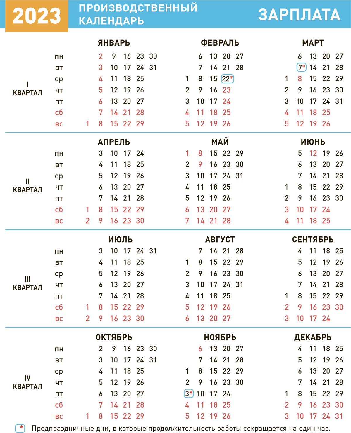 Календарь 2023. Производственный календарь 2023. График выходных дней 2023. Календарь на ноябрь 2023 года.