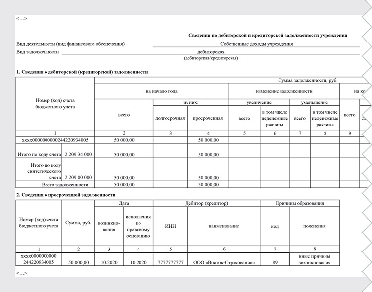 0503769 форма образец заполнения 2022 год