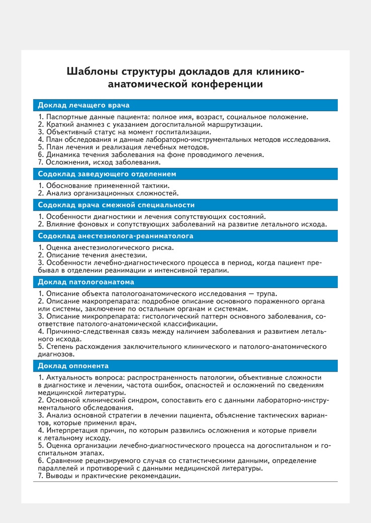 Структура доклада на конференцию образец