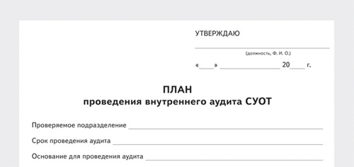План проведения внутреннего аудита суот