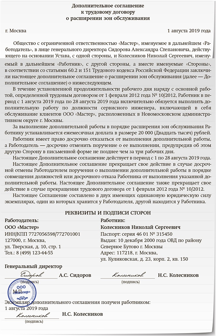 Как обязать выполнить дополнительную работу, чтобы сотрудник не пожаловался  в трудинспекцию – Зарплата № 8, Август 2019