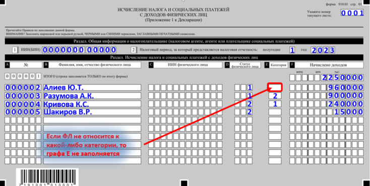 Форма 910 2024 год