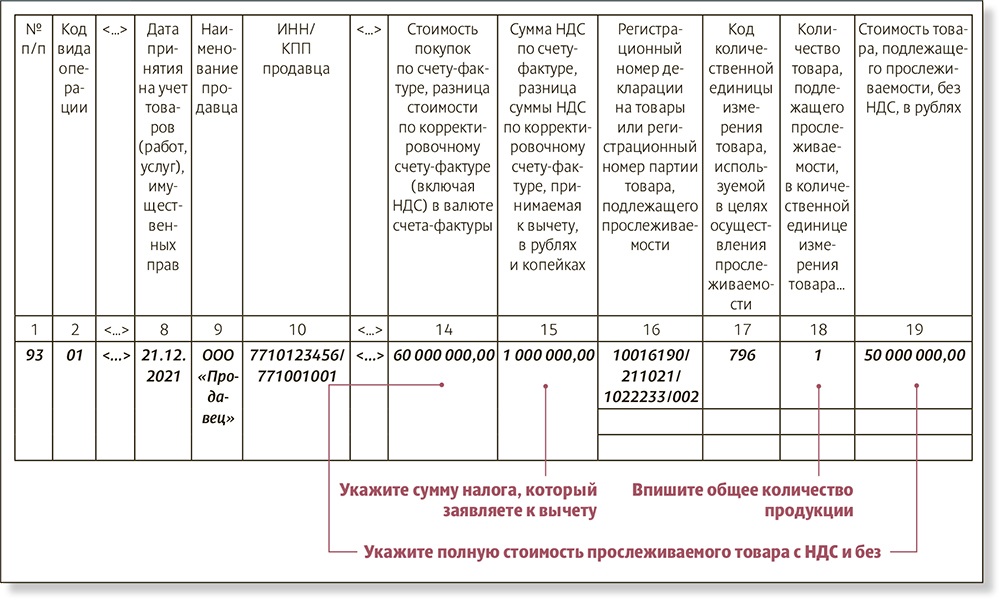 Книга продукта образец