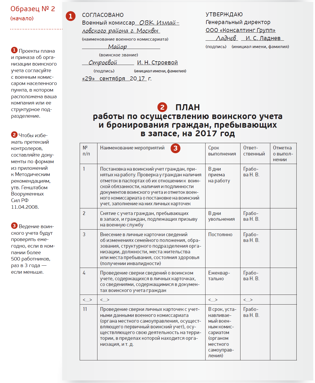 План по бронированию