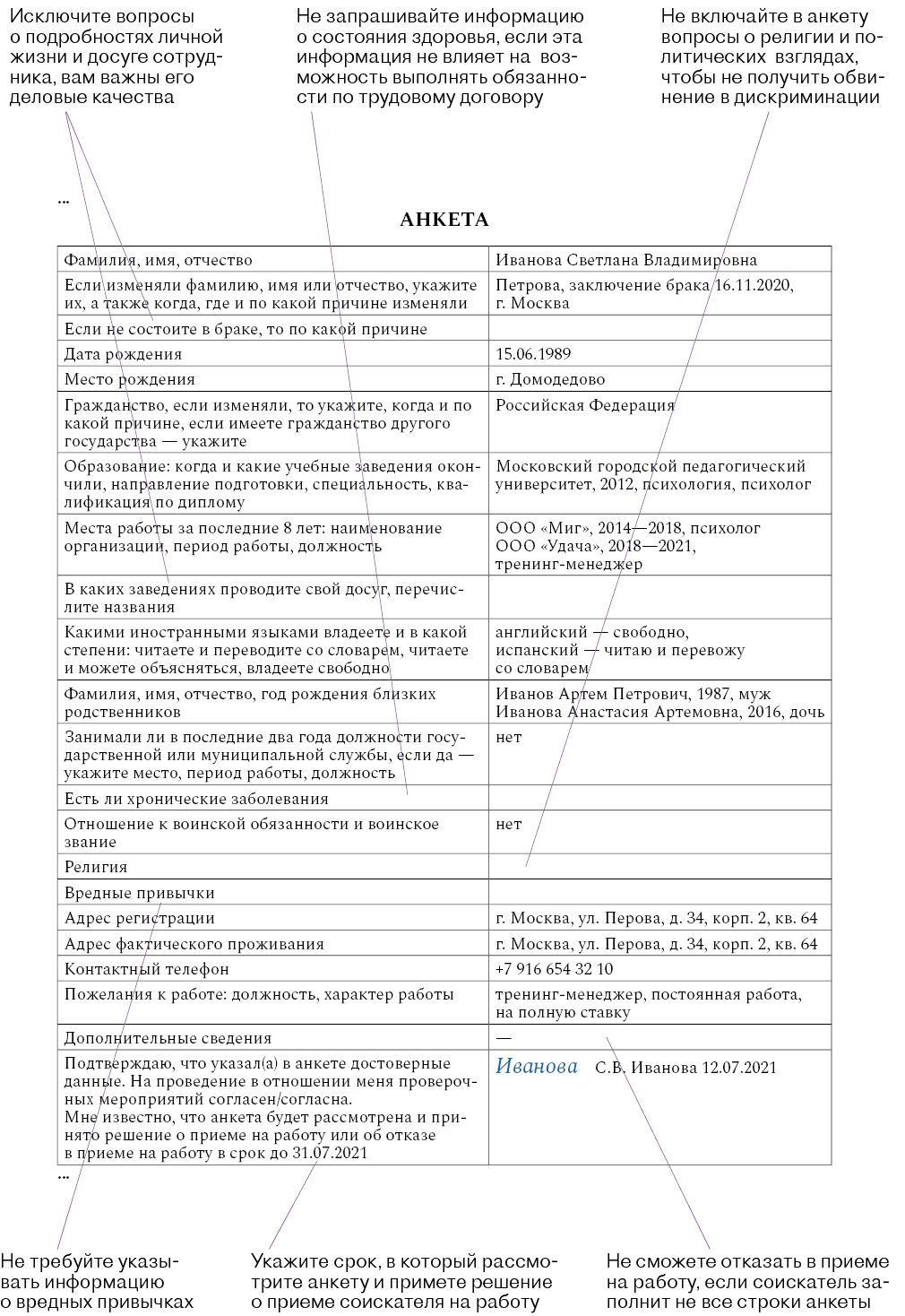 Анкета, полиграф, отпечатки пальцев для пропуска. Когда при приеме  сотрудника это перебор – Кадровое дело № 7, Июль 2021