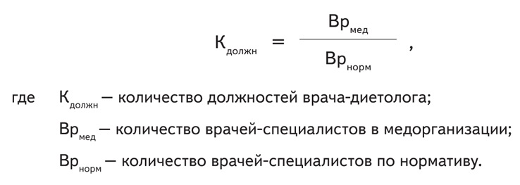 Норматив должности врача