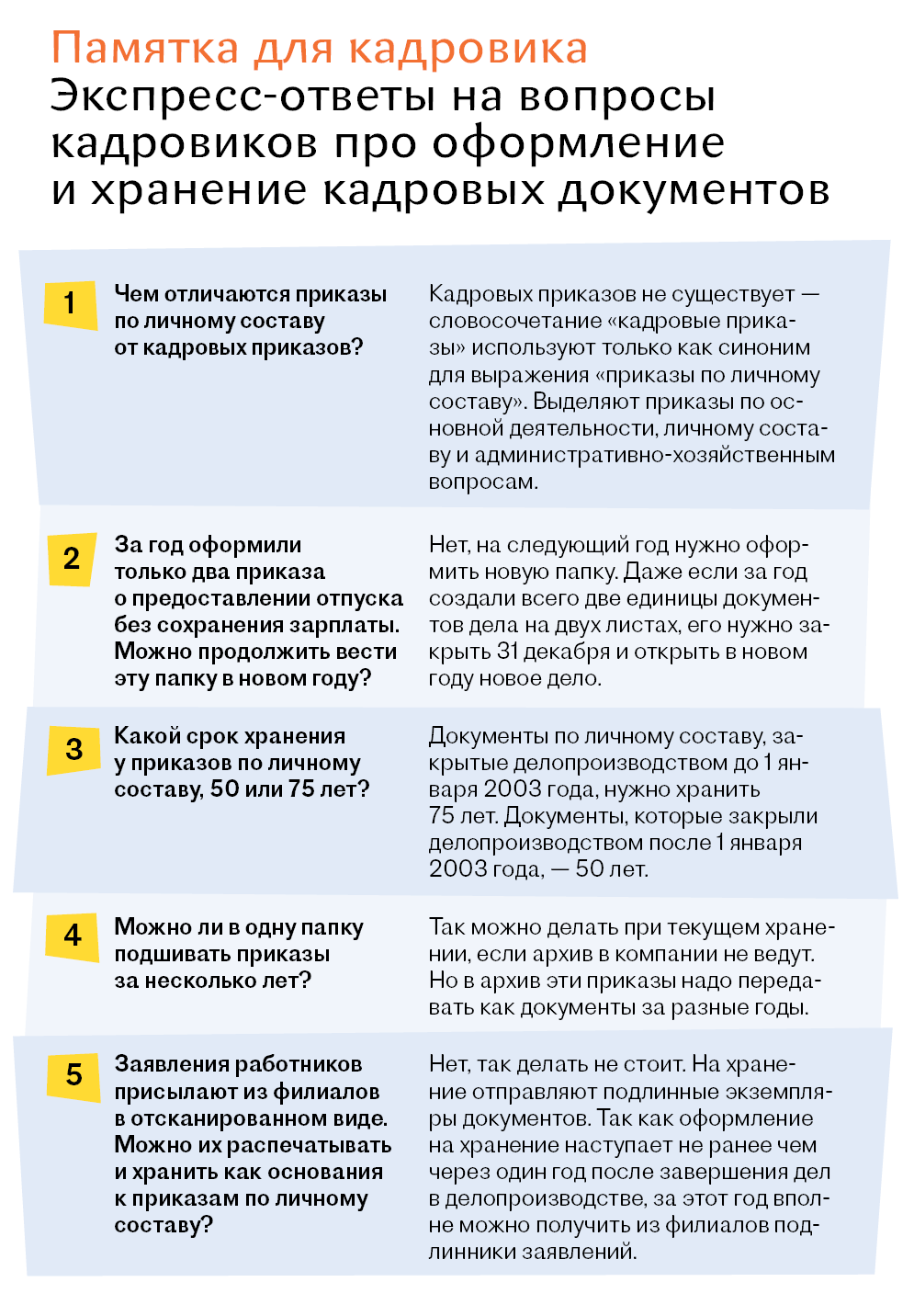 Как оформлять и хранить кадровые документы. Ответы на вопросы коллег –  Кадровое дело № 6, Июнь 2024