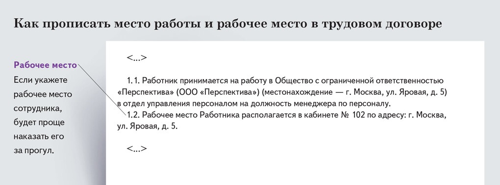 Как в трудовом договоре прописать результаты соут образец