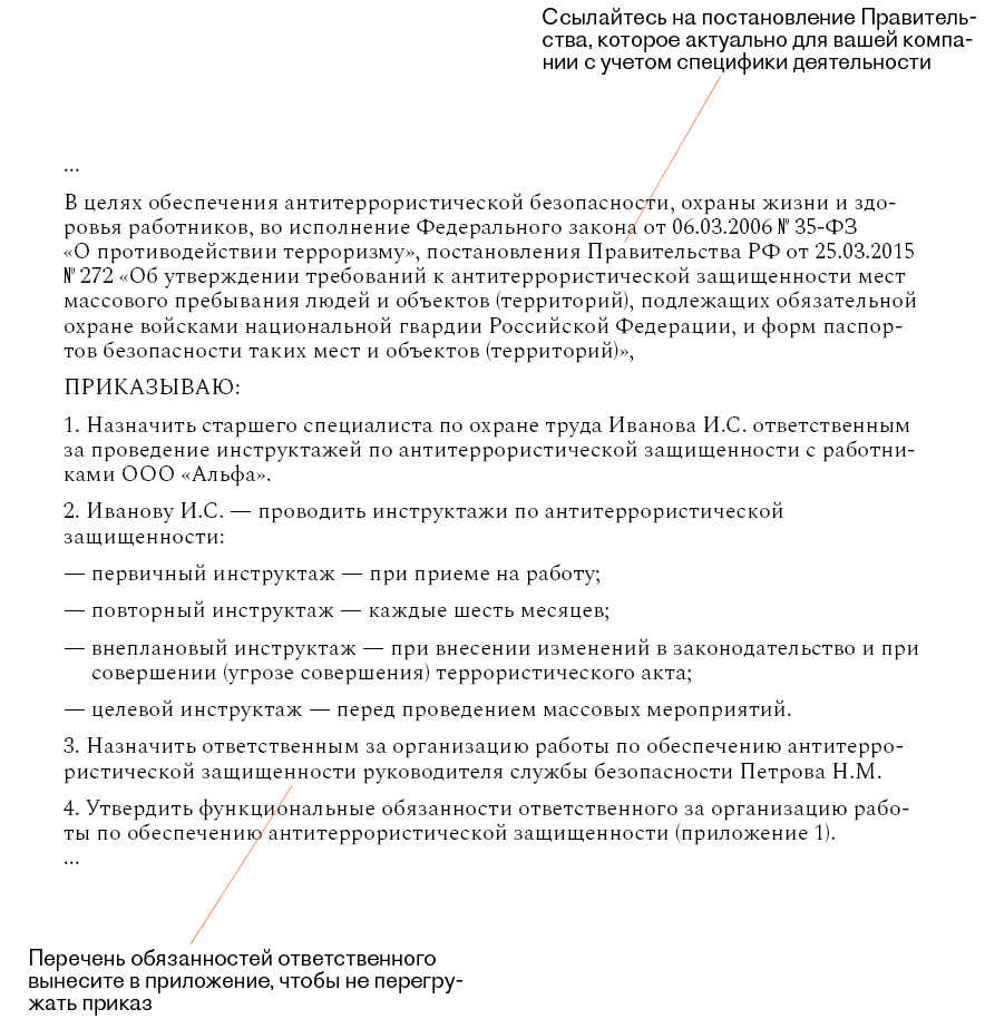 Чек-лист по соблюдению мер антитеррористической безопасности. Документы и  инструкции – Кадровое дело № 4, Апрель 2024