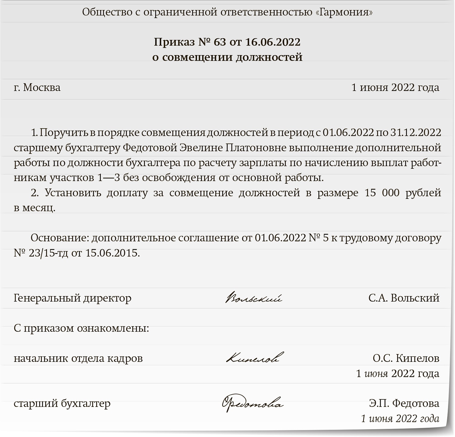 Подменный сотрудник набрал совмещений. Что делать, когда вернется коллега –  Зарплата № 6, Июнь 2022