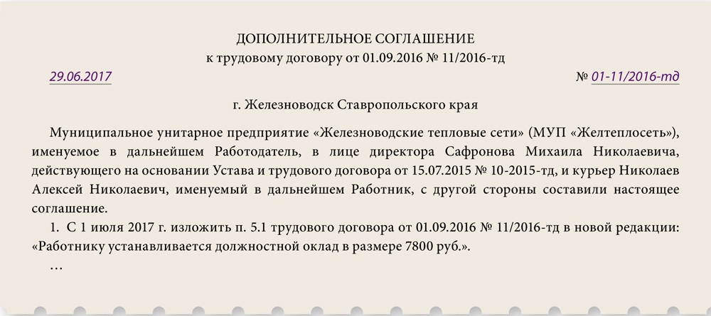 Допсоглашение на увеличение стоимости на 10 процентов образец