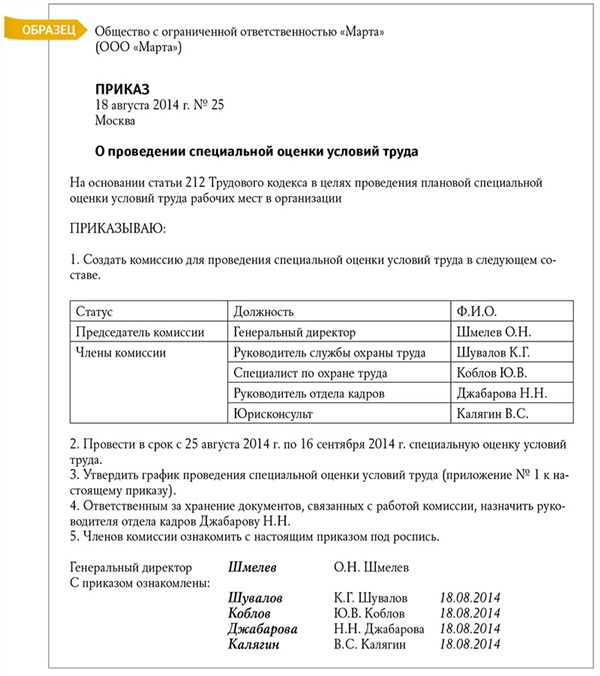 Условия труда приказ. Приказ по результатам спецоценки условий труда образец. Приказ о завершении специальной оценки. Приказ на проведение специальной оценки условий труда образец. Приказ о создании комиссии по проведению спецоценки условий труда.