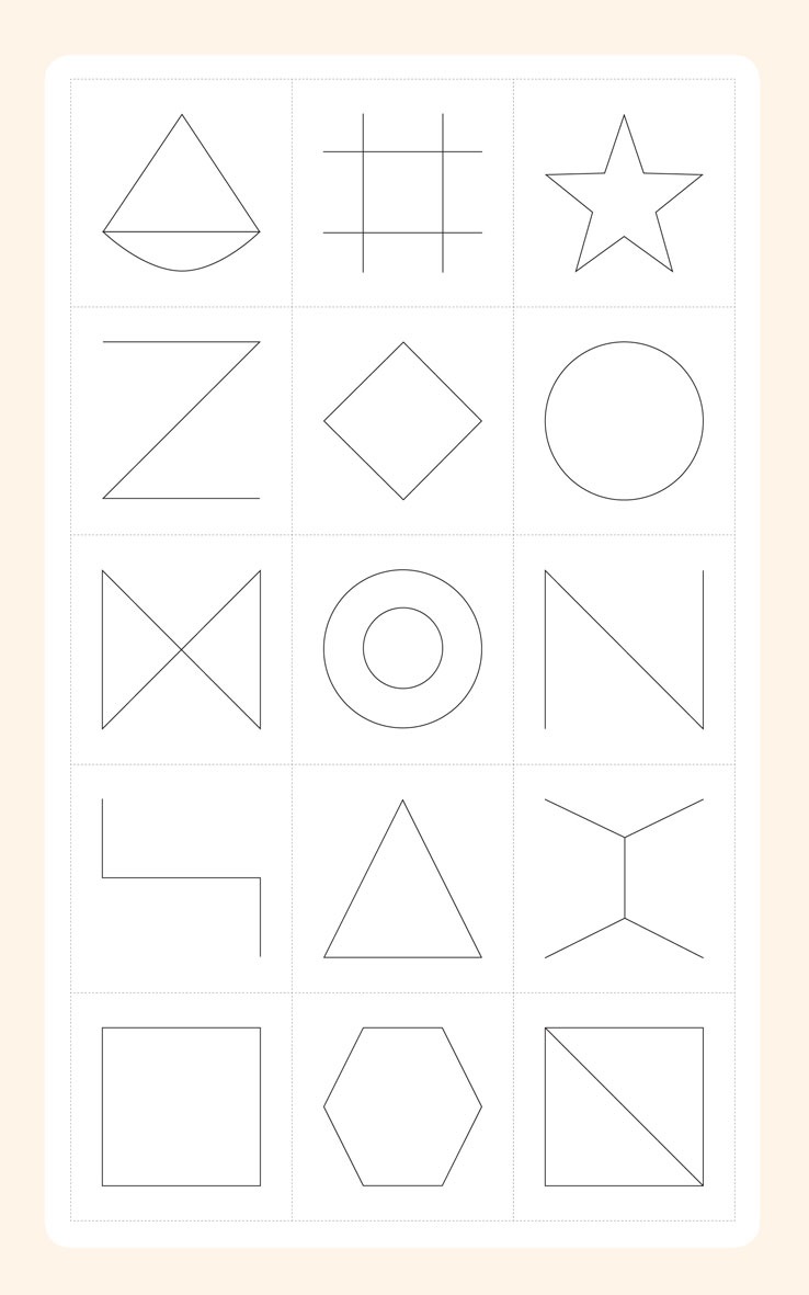 Набор фигур к методике запомни рисунки