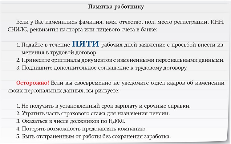 Изменение персональных данных. Памятка по работе с персональными данными. Памятка о персональных данных. Памятка для сотрудников. Объявление о смене персональных данных.