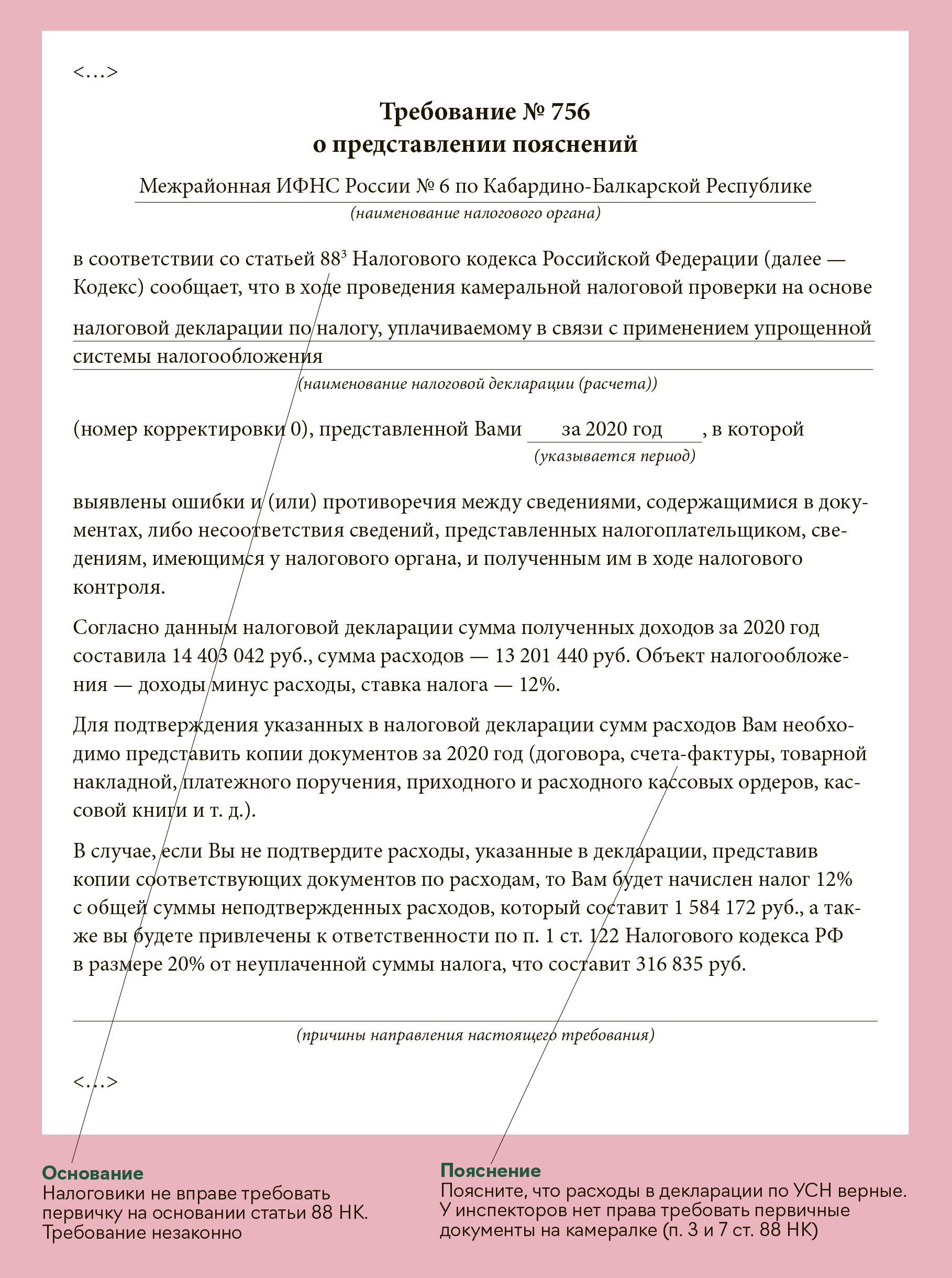 Разбор требований ИФНС: как отвечать, чтобы не сообщать лишнее – Упрощёнка  № 8, Август 2021