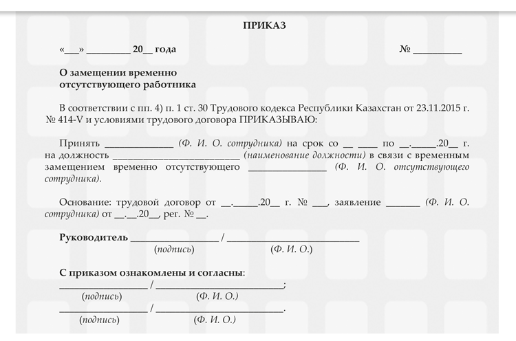 Приказ руководитель темы