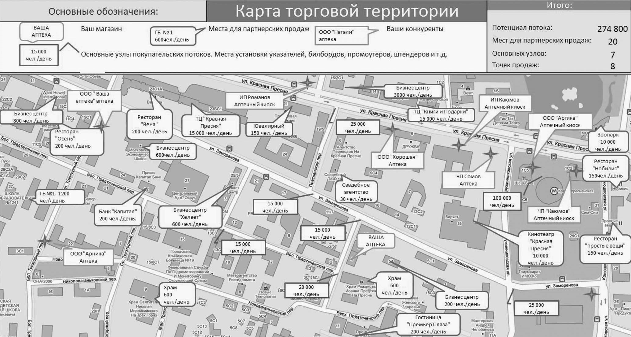 Карта торговой территории онлайн