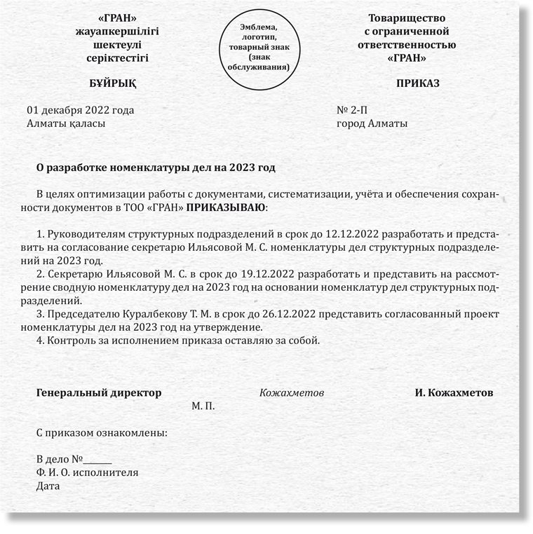 Документ декабря: составляем приказ о разработке номенклатуры дел ...