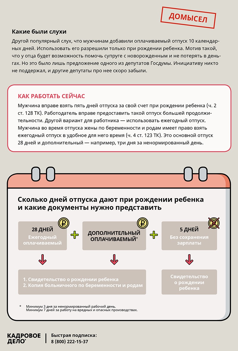 Реальные изменения в отпусках и домыслы из интернета: как различить –  Кадровое дело № 5, Май 2019