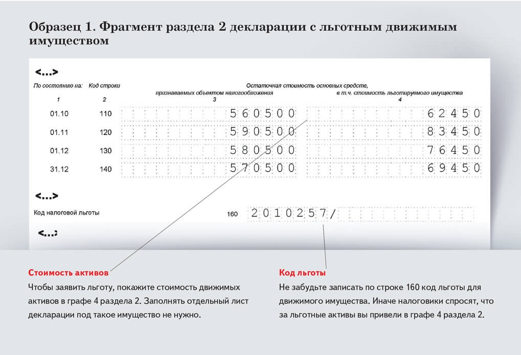 Налог на имущество код льготы. Декларация по налогу на имущество. Раздел 4 декларации на имущество. Декларация имущество раздел 2.1. Код движимого имущества в декларации.