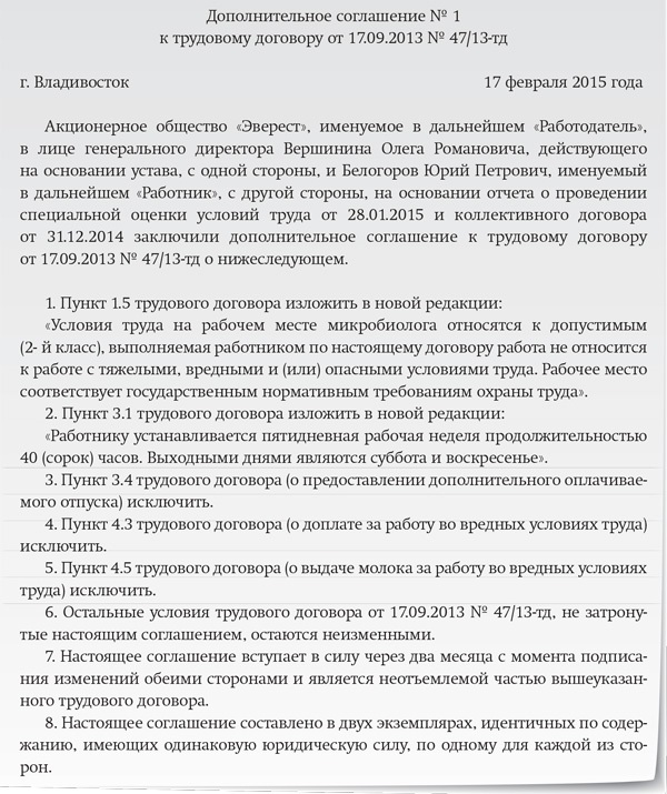 Изложить трудовой договор в новой редакции образец. Государственная экспертиза условий труда кратко.