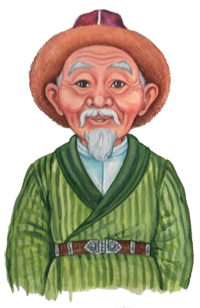 Ата суреті балаларға. Чон Ата Чон апа. Ата шал. Казахский дедушка. Казахский персонаж.